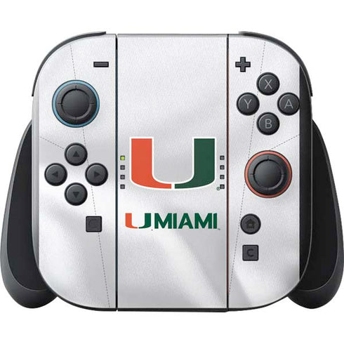 University of Miami White Jersey Nintendo Switch 2 (2025) with Joy-Con Skin
